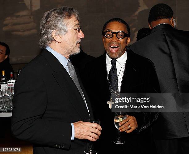 Actor Robert De Niro and director Spike Lee attend the Multicultural Benefit Gala to Celebrate "An Evening of Many Cultures" at the Metropolitan...
