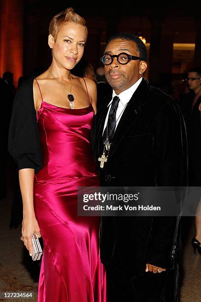 Director Spike Lee and wife Tonya Lewis Lee attend the Multicultural Benefit Gala to Celebrate "An Evening of Many Cultures" at the Metropolitan...