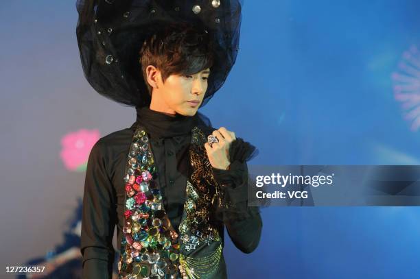 South Korea actor Park Hae Jin attends the Tianbao Longfeng Jewellery fashion show on September 26, 2011 in Shanghai, China.