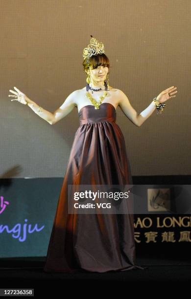 South Korea singer Rim Chae attends the Tianbao Longfeng Jewellery fashion show on September 26, 2011 in Shanghai, China.