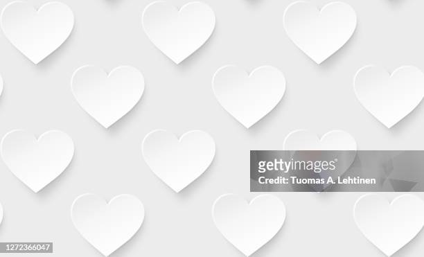 many white hearts on a light gray background. - heart background 個照片及圖片檔