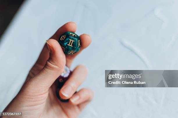 beautiful astrological cube with the sign of gemini - gemini stock pictures, royalty-free photos & images