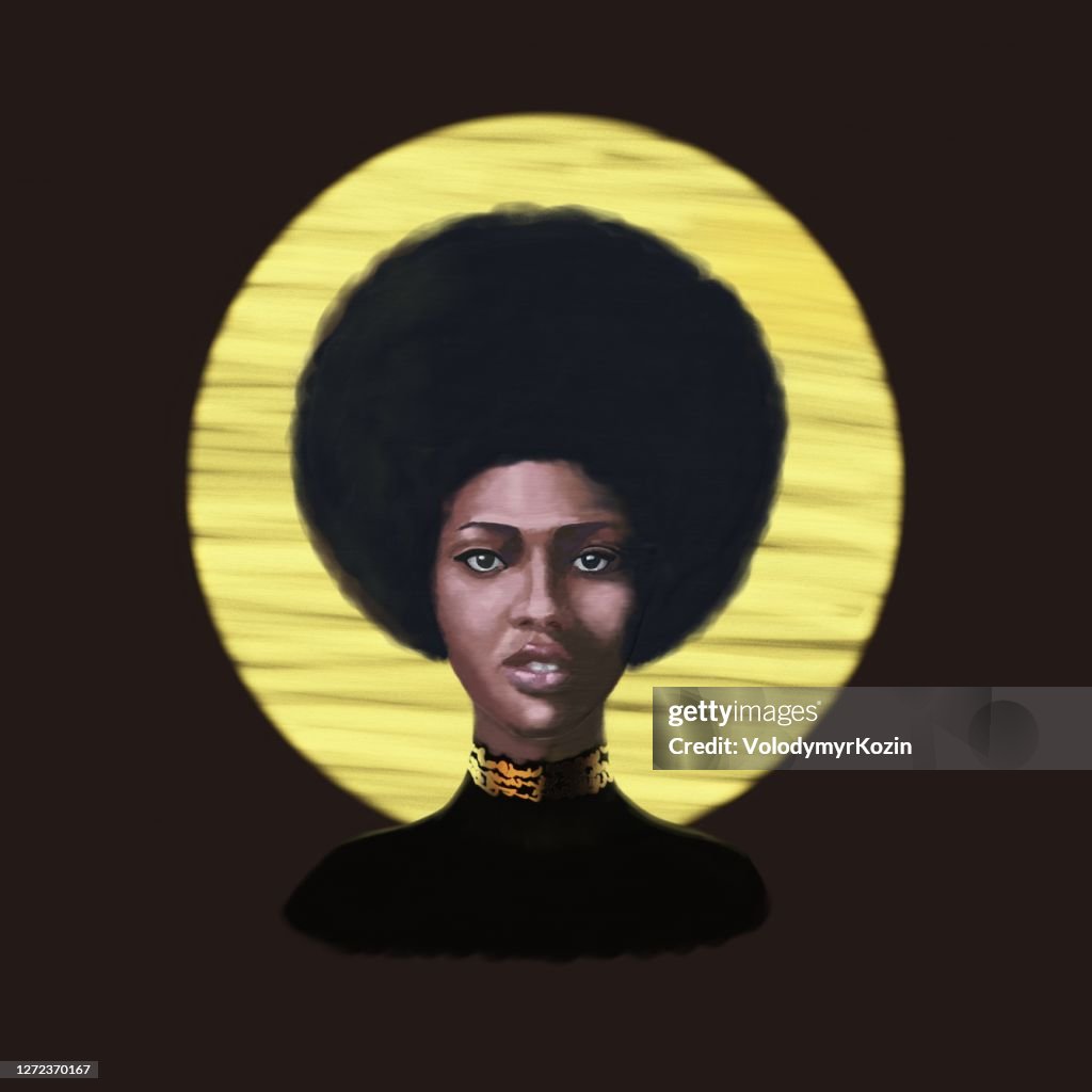 Ritratto di giovane donna di stile africano