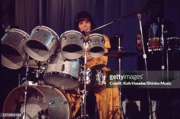The Carpenters perform on stage at Nippon Budokan, Tokyo, Japan, 2nd June 1972. Karen Carpenter .