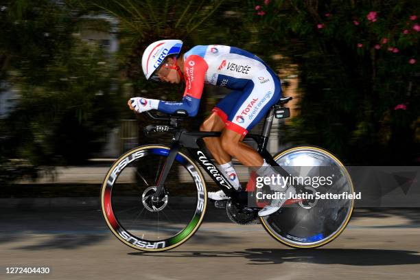 Julien Simon of France and Team Total Direct Energie / during the 55th Tirreno-Adriatico 2020 - Stage 8 a 10,1km Individual Time Trial in San...