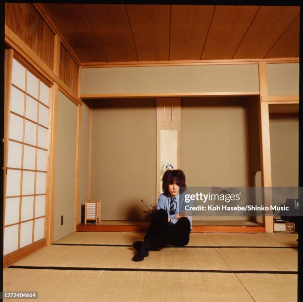 English new wave band Japan, photo session at a hotel in Tokyo, Japan, March 1979. Richard Barbieri .