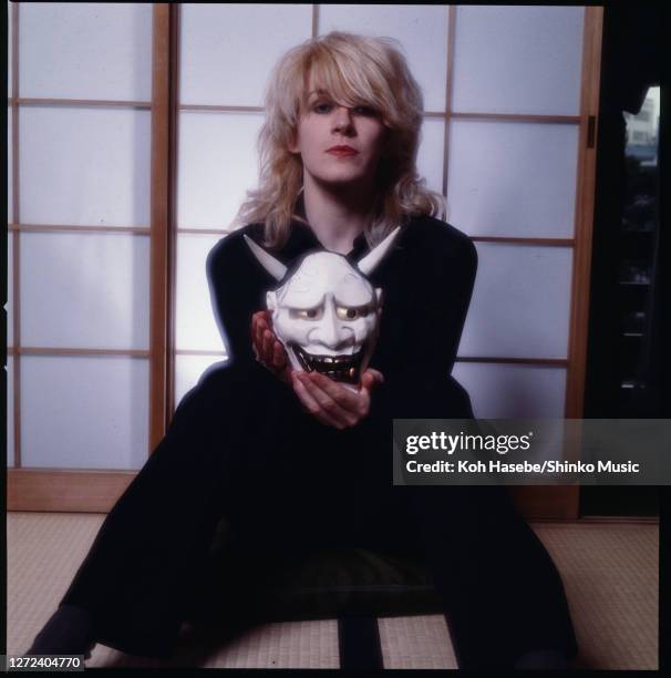 English new wave band Japan, photo session at a hotel in Tokyo, Japan, March 1979. David Sylvian .