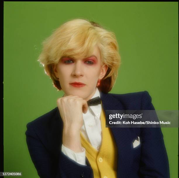 English new wave band Japan, photo session at a photo studio in Tokyo, Japan, March 1980. David Sylvian .