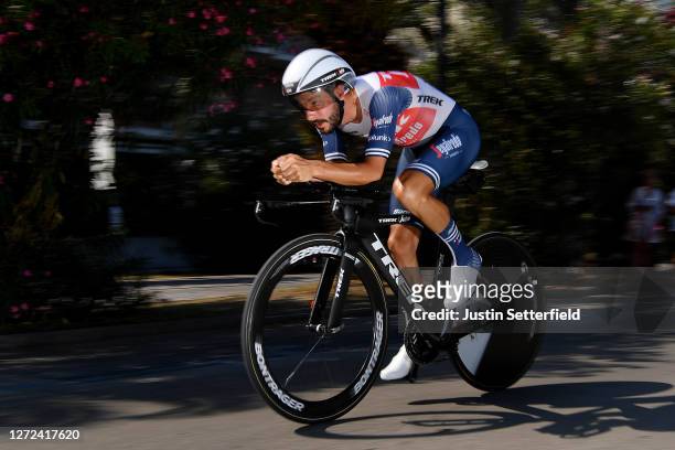Julien Bernard of France and Team Trek-Segafredo / during the 55th Tirreno-Adriatico 2020 - Stage 8 a 10,1km Individual Time Trial in San Benedetto...