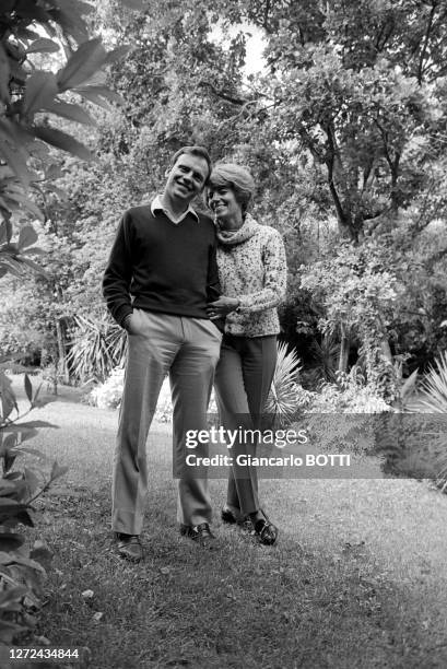 Portrait de Jean-Louis et Nadine Trintignant lors du tournage du film "Un homme et une femme", en avril 1966.