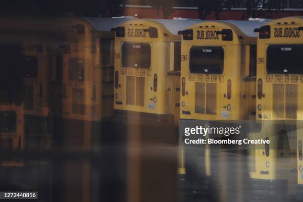school buses - public school building stock pictures, royalty-free photos & images
