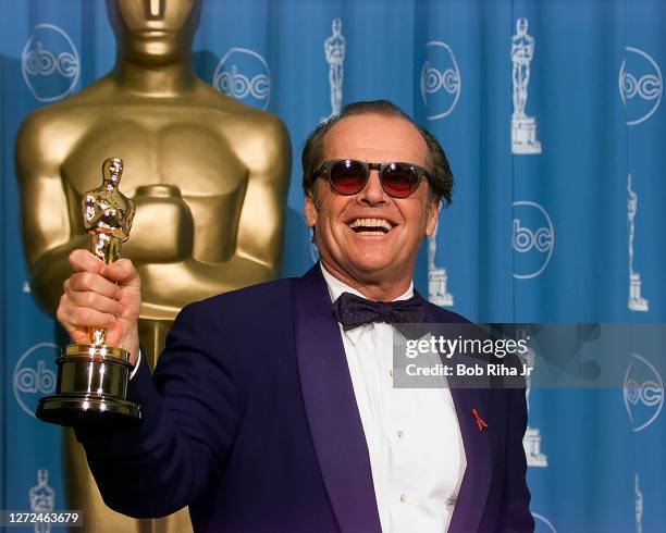 Oscar Winner Jack Nicholson backstage at Academy Awards Show, March 23, 1998 in Los Angeles, California