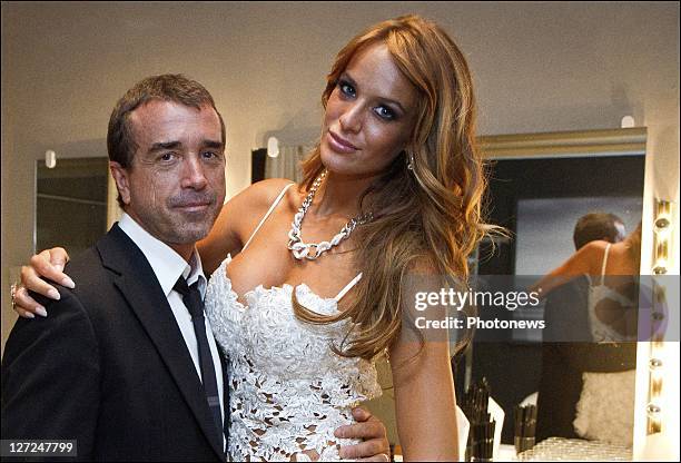French media tycoon Arnaud Lagardere and Belgian model Jade Foret celebrate her 21st birthday at Carre nightclub on Septemaber 24, 2011 in...