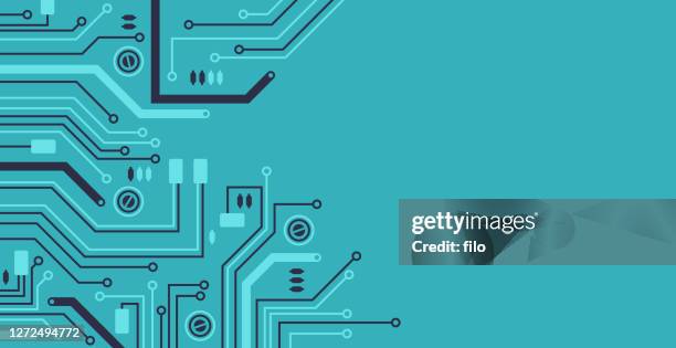 illustrations, cliparts, dessins animés et icônes de bannière de carte de circuit - electronic organiser