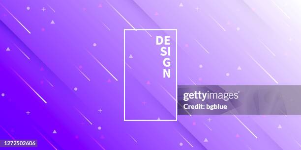 abstract design with geometric shapes - trendy purple gradient - bright purple background stock illustrations