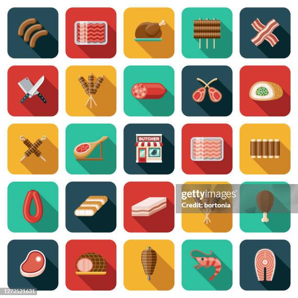 Butcher Shop Icon Set High-Res Vector Graphic