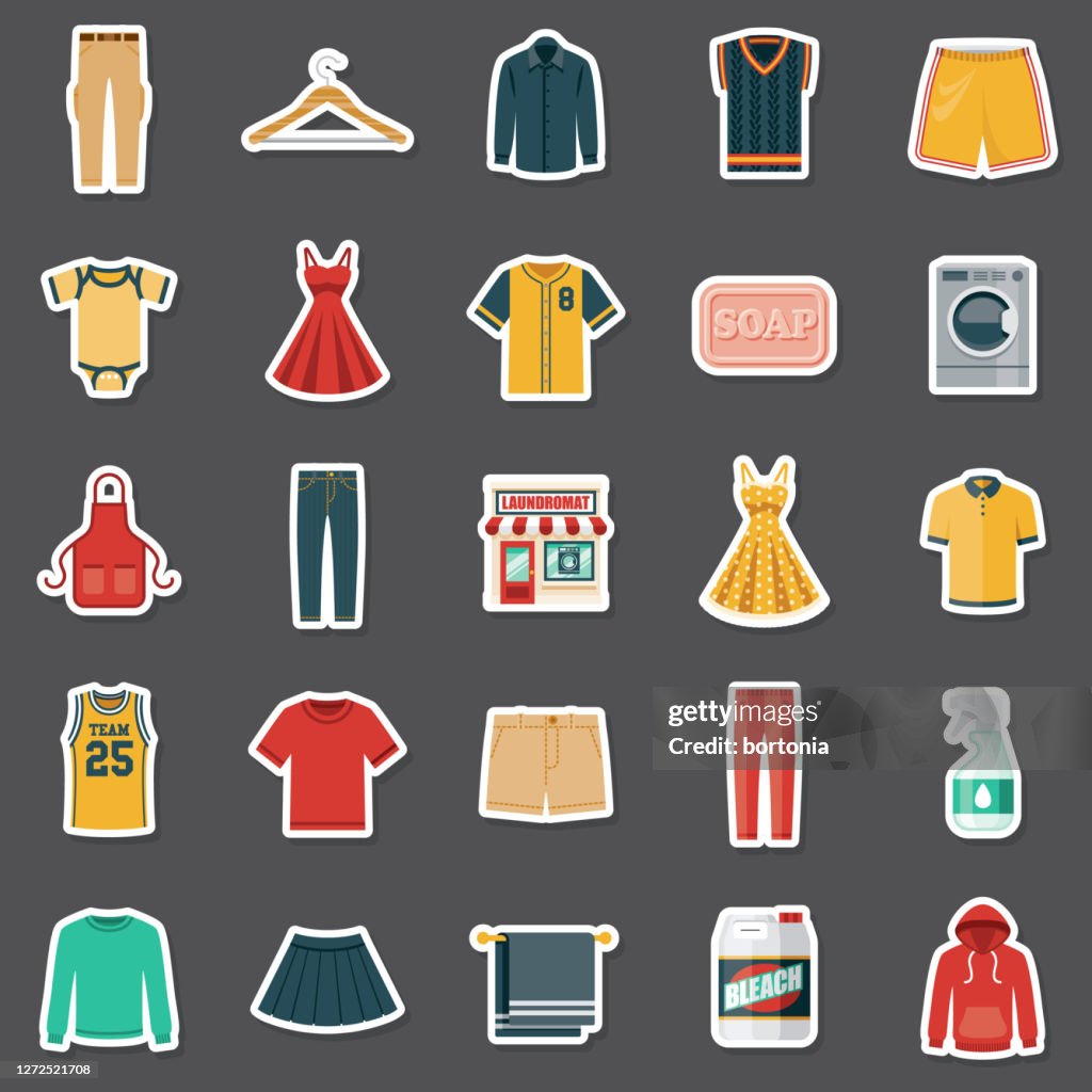 Set de pegatinas de lavandería