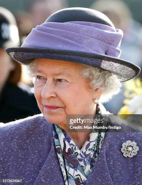Queen Elizabeth II attends Sunday service at the church of St Peter and St Paul, West Newton on February 4, 2007 in King's Lynn, England.