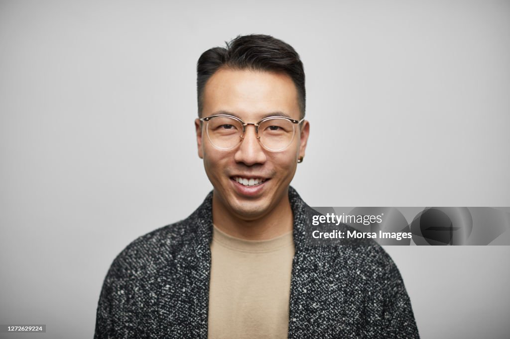 Entrepreneur With Eyeglasses on White Background