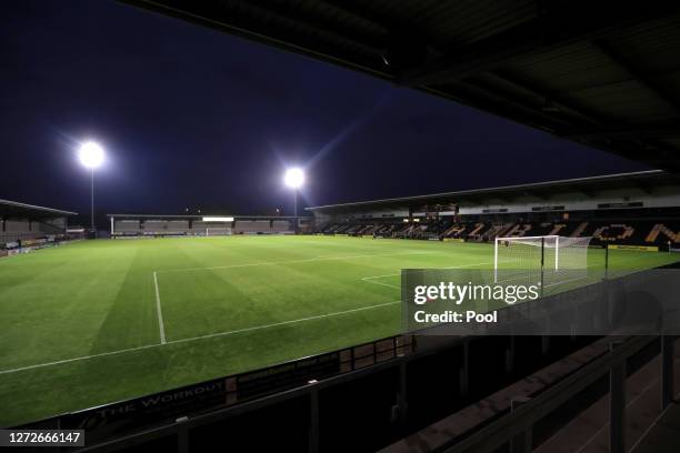 General view inside the stadium prior to the Carabao Cup Second Round match between Burton Albion and Aston Villa at Pirelli Stadium on September 15,...