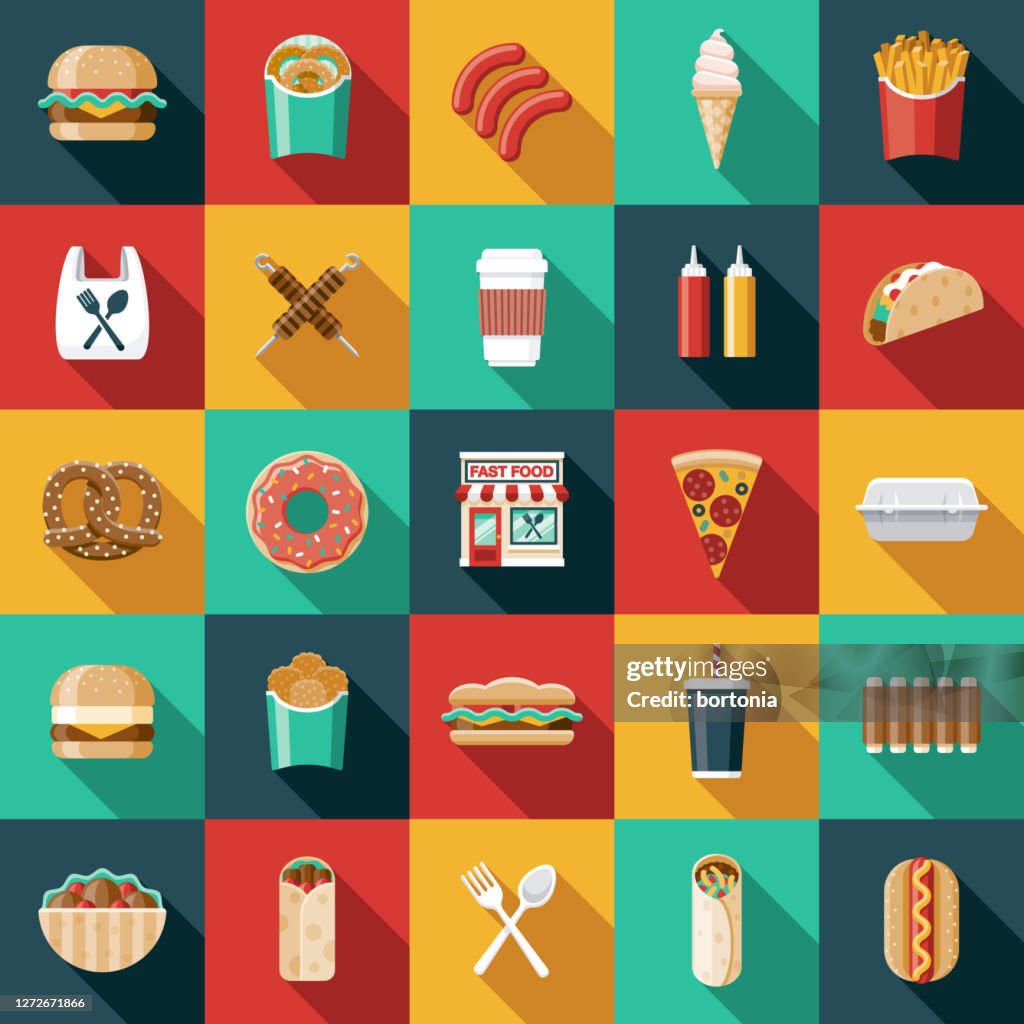 Fast Food Icon Set