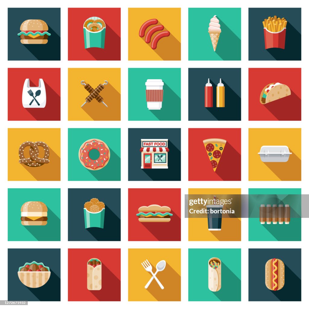Fast Food Icon Set