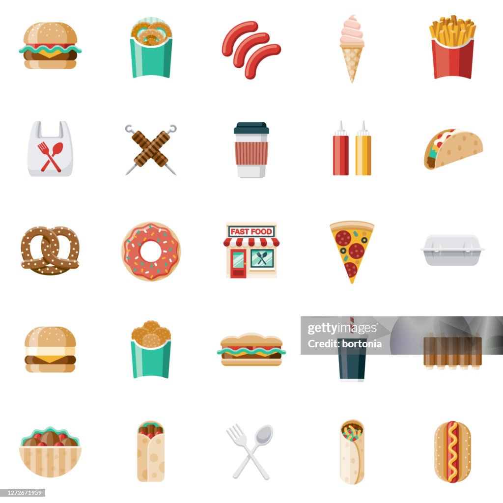 Fast Food Icon Set