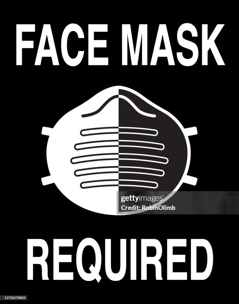 Fask Mask Required Face Mask Required Sign High-Res Vector Graphic - Getty Images