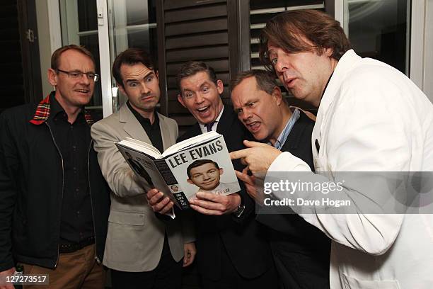 Sean Lock, Jimmy Carr, Lee Evans, Jack Dee and Jonathan Ross attend The Life Of Lee by Lee Evans book launch at The Groucho Club on September 27,...