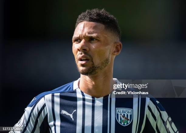 Kieran Gibbs of West Bromwich Albion during the Premier League match between West Bromwich Albion and Leicester City at The Hawthorns on September...