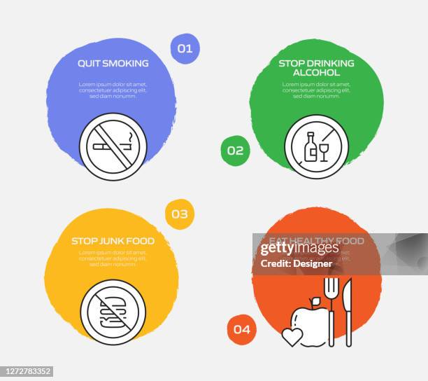 healthy lifestyle related process infographic template. process timeline chart. workflow layout with linear icons - runner checking pulse stock illustrations