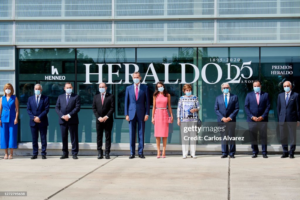 Spanish Royals Celebrate 125th Anniversary Of 'El Heraldo De Aragon' Newspaper