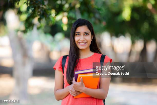 young indian female university student stock photo - india stock pictures, royalty-free photos & images