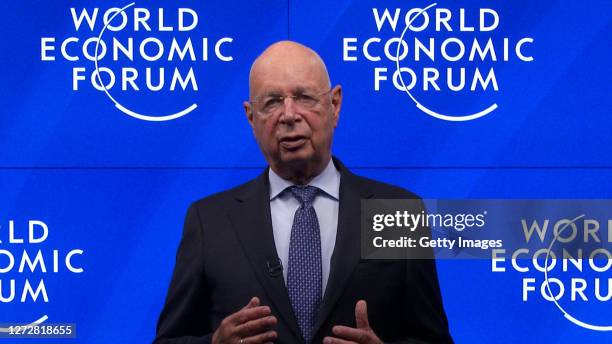 In this screengrab, Klaus Schwab speaks as part of SWITCH GREEN during day 1 of the Greentech Festival at Kraftwerk Mitte aired on September 16, 2020...