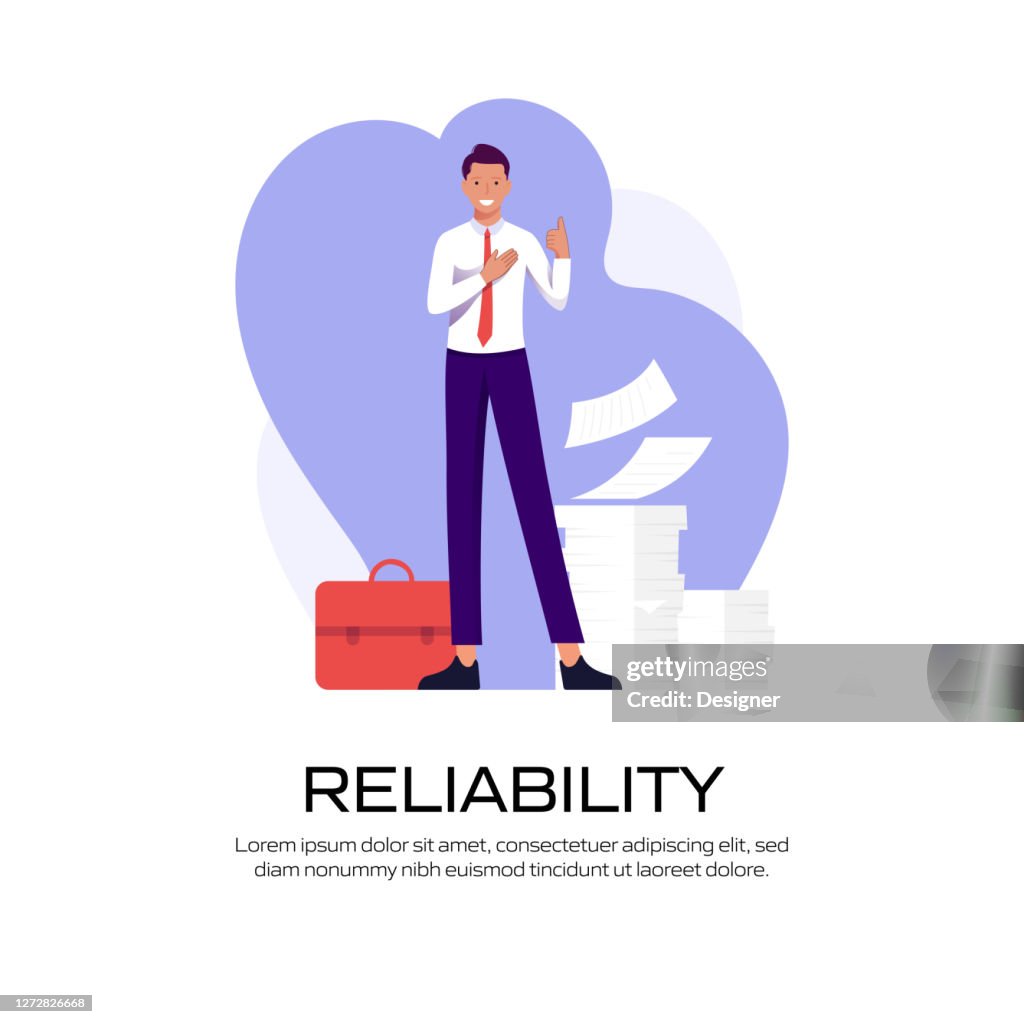 Reliability Concept Vector Illustration For Website Banner ...