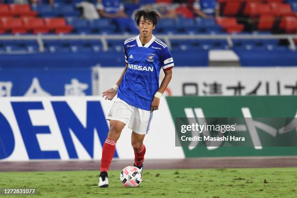Yuki Otsu of Yokohama F.Marinos in action during the J.League Meiji Yasuda J1 match between Yokohama F.Marinos and Shimizu S-Pulse at Nissan Stadium...