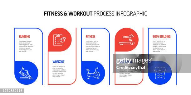 Fitness Gym And Healthy Lifestyle Related Process Infographic Design High-Res Vector Graphic