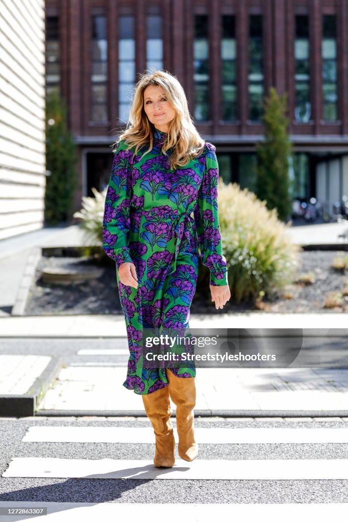 Frauke Ludowig Street Style Shooting In Cologne