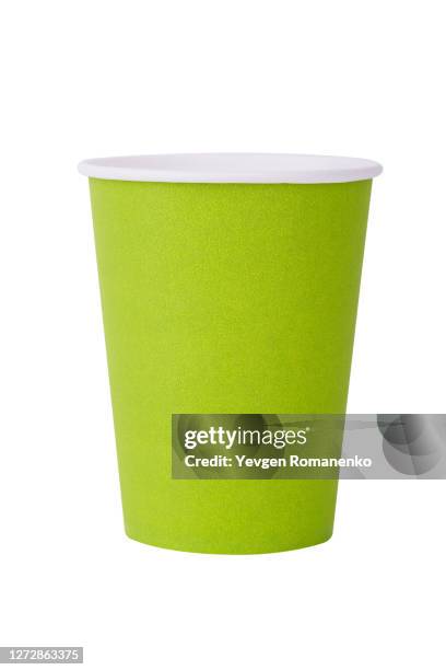 paper coffee cup, isolated on white background - mug isolated stock pictures, royalty-free photos & images