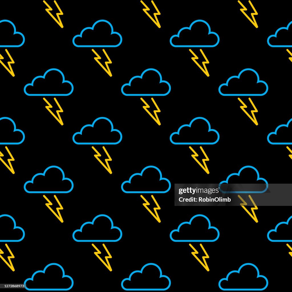 Lightning Rays Pattern Lightning Cloud Seamless Pattern High-Res Vector Graphic - Getty Images
