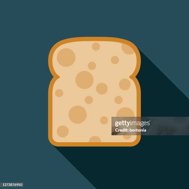 whole wheat bread icon - brown bread stock illustrations