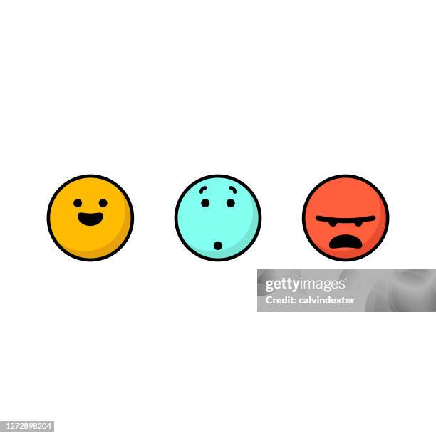 emoticons for customer feedback - negative feedback stock illustrations