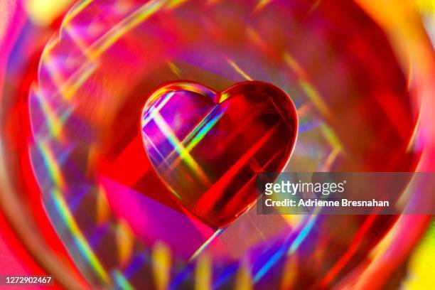 prismatic heart - prism in motion stock pictures, royalty-free photos & images