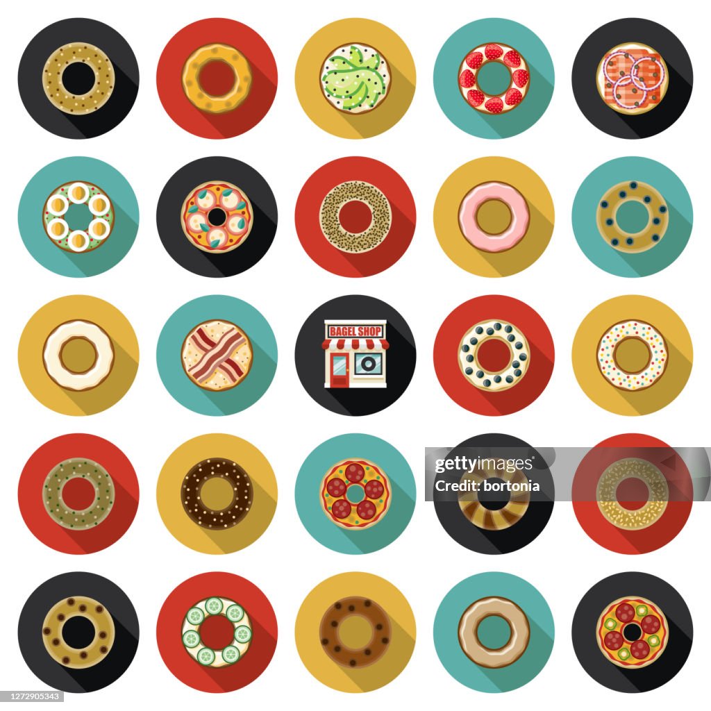 Bagel Shop Icon Set