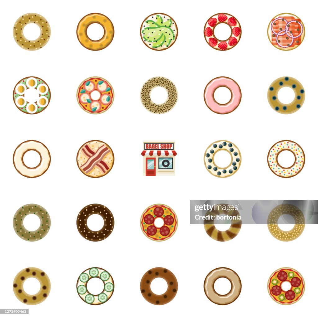 Bagel Shop Icon Set