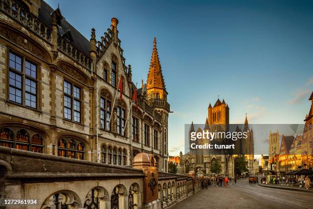 korenmarkt (central square) of ghent, belgium - east flanders stock pictures, royalty-free photos & images