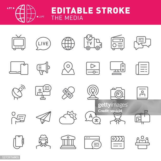 Media Icons, Foto de stock