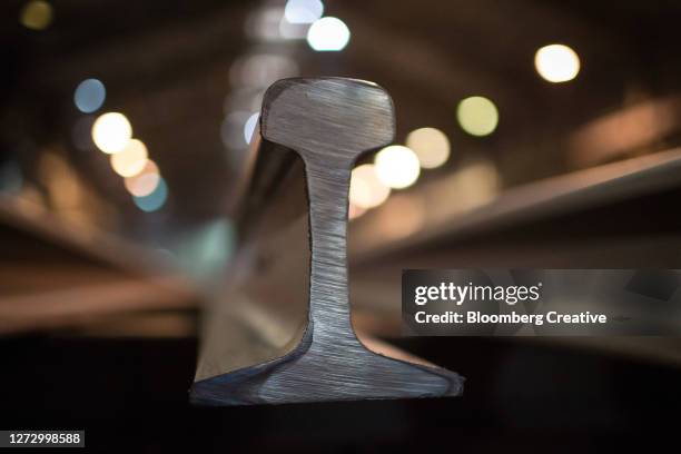 steel rail track - foundry stock pictures, royalty-free photos & images