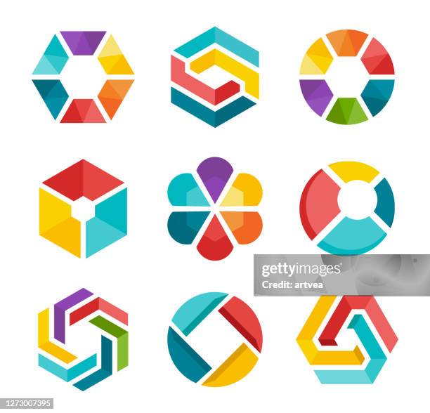 stockillustraties, clipart, cartoons en iconen met ontwerp logo-elementen - community logo