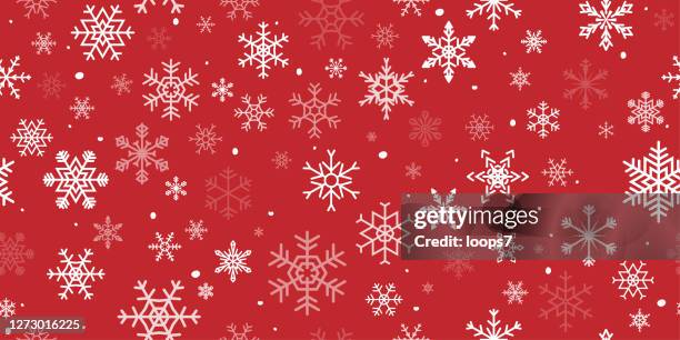 illustrations, cliparts, dessins animés et icônes de modèle sans couture de flocon de neige - papier cadeau de noël